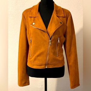 Camel Suede Rocker Jacket